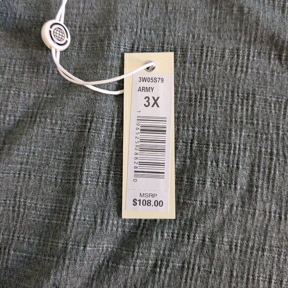 Max Studio Cinched Sleeve Top Size 3X Green Jersey Dropped-Shoulder T-Shirt NWT - Picture 5 of 15